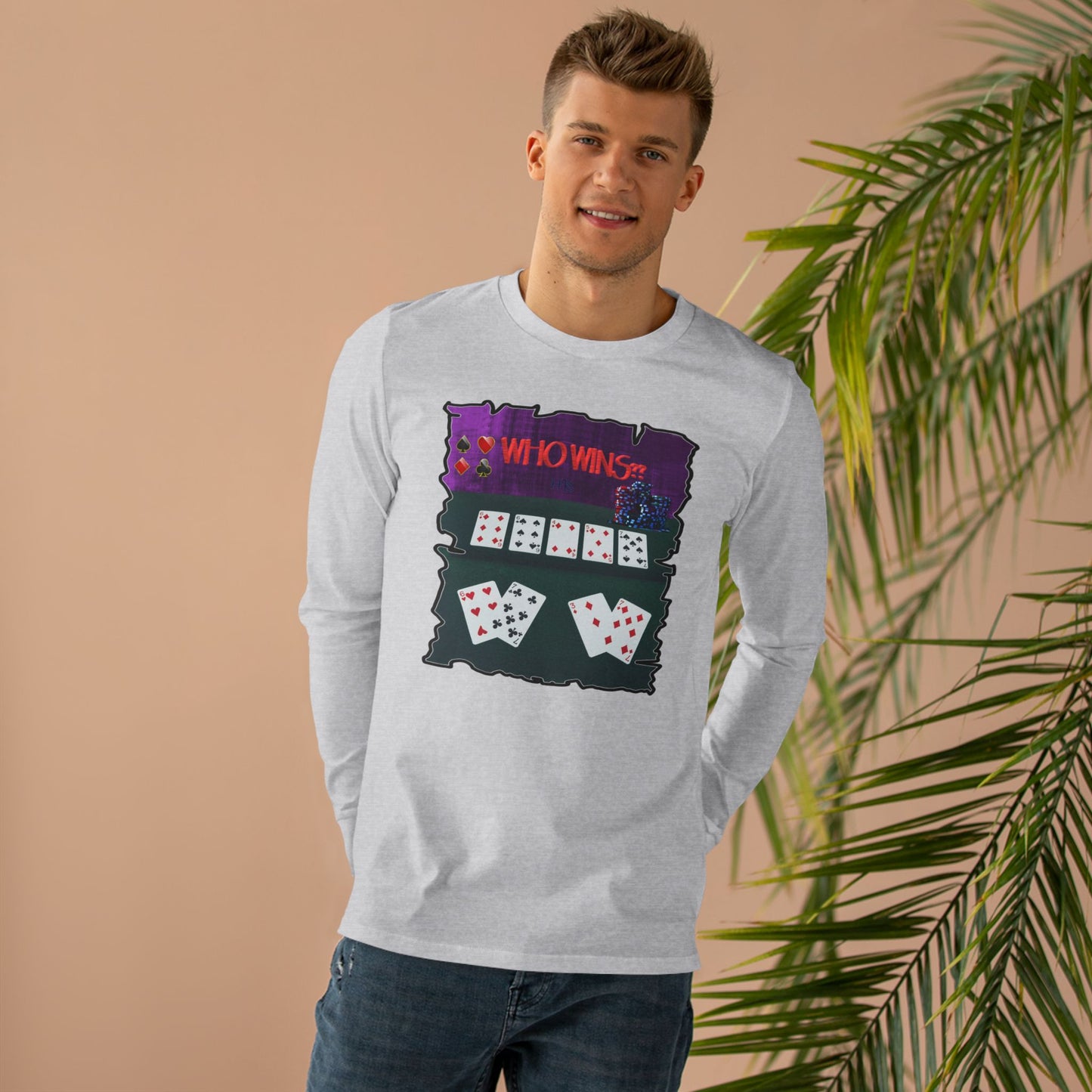 Get Yours Now -- Poker Face-off  Proclamation Challenge (Men's Base Longsleeve Tee - All-Season Wear)