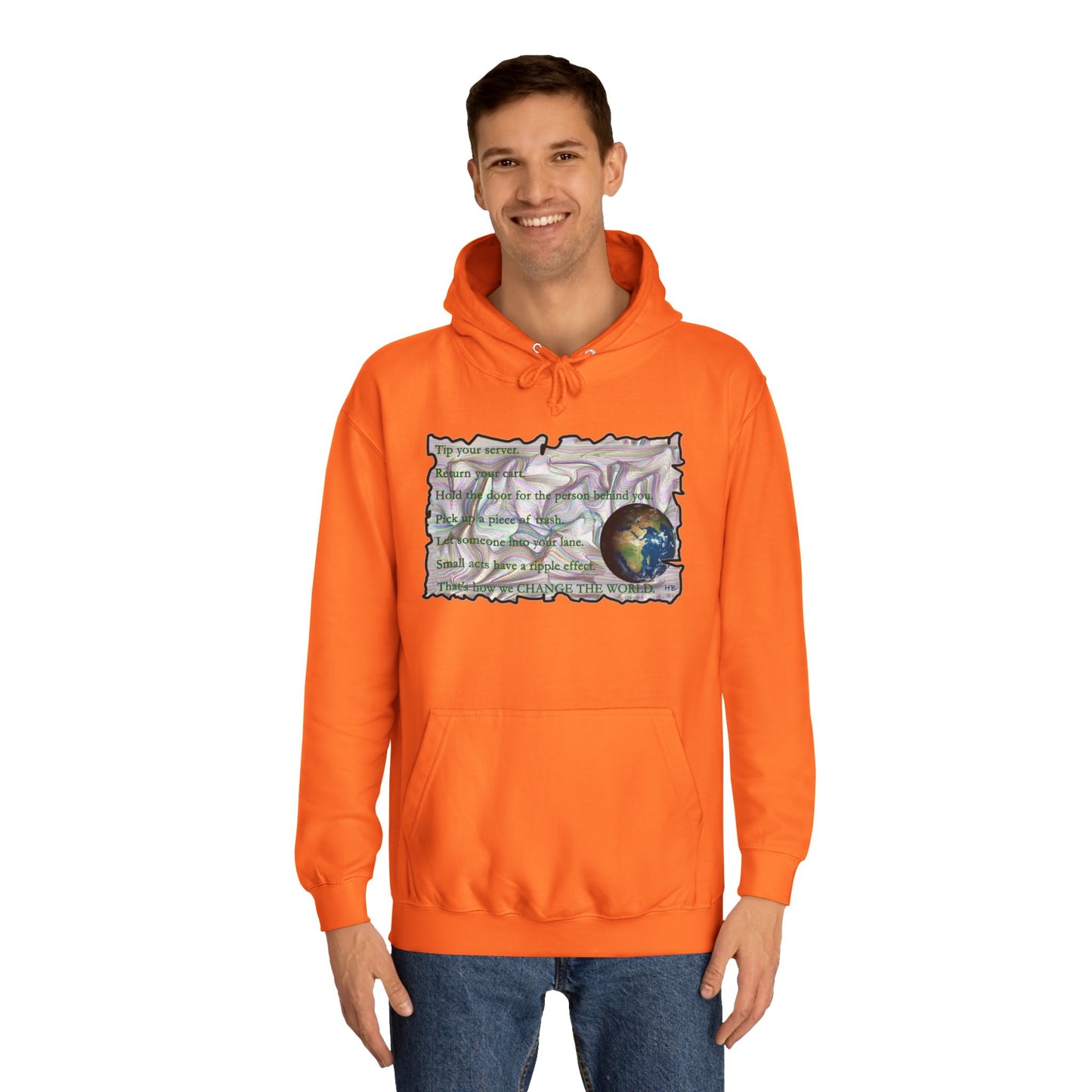 Take Action to Change the World Ripple Effect (Hoodie - Cozy and Durable)