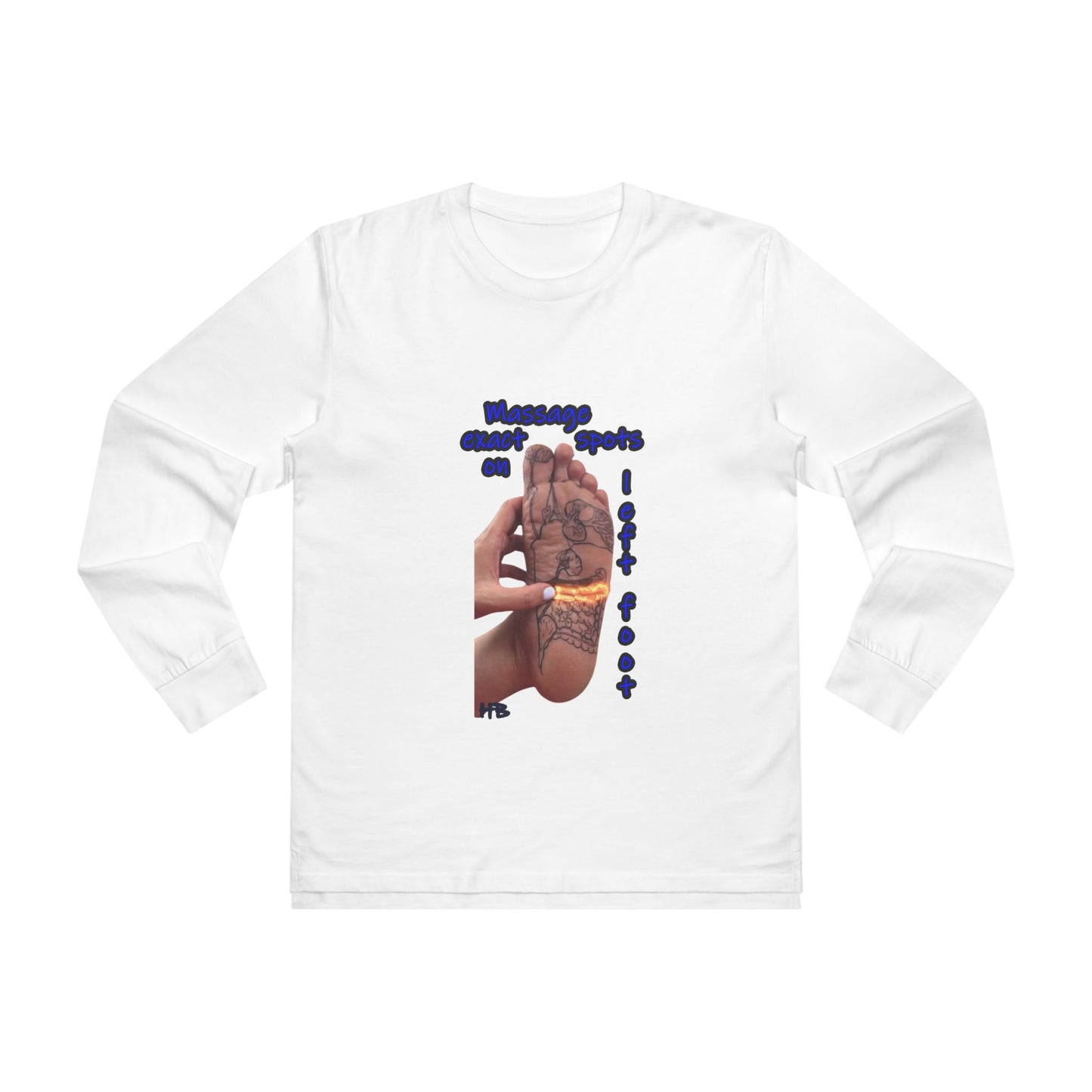 Get Yours Now -- Foot-Palm Wellness Organic Harmony;  Self-Care Holistic Healthwear (Men's Base Longsleeve Tee - All-Season Wear)