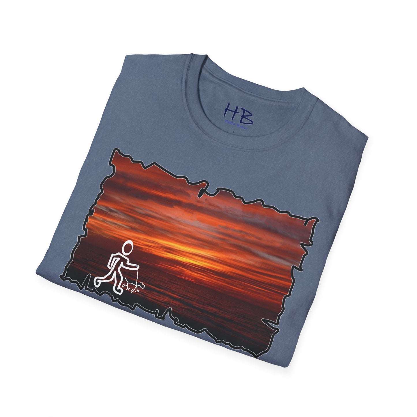 Sunset Serenity Coastal Twilight Ensemble; Stickman's Dusk's Embrace Tranquil Shoreline Outfit