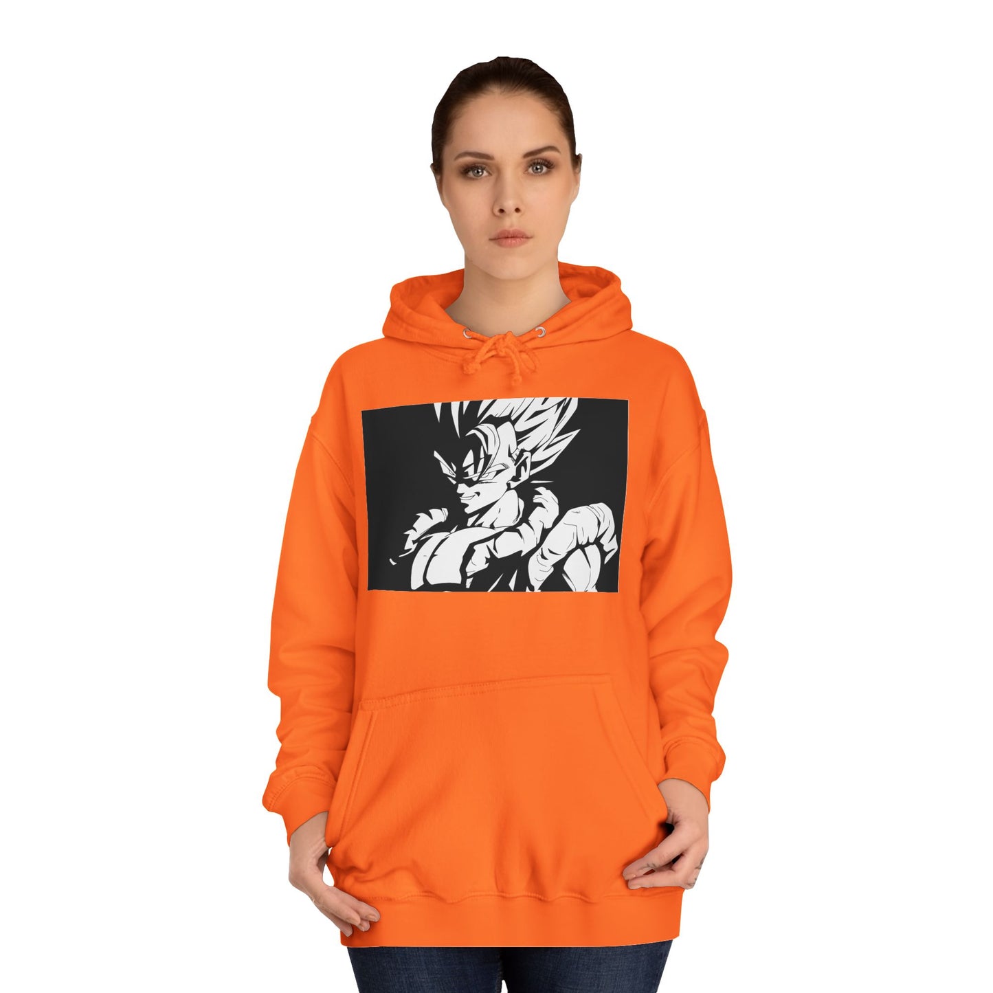 Get Yours Now -- Japanese Superhero anime in black and white (Hoodie - Cozy and Durable)