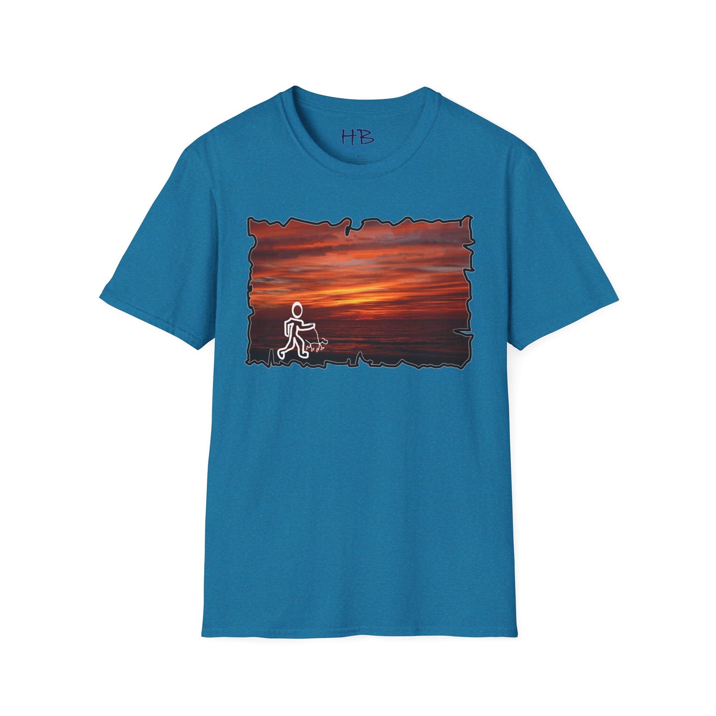 Sunset Serenity Coastal Twilight Ensemble; Stickman's Dusk's Embrace Tranquil Shoreline Outfit