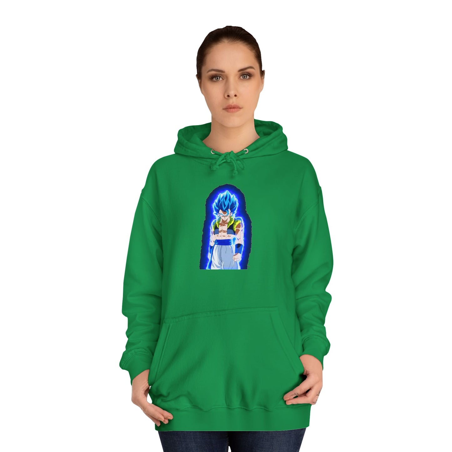 Superhero in Blue in max level (Hoodie - Cozy and Durable)