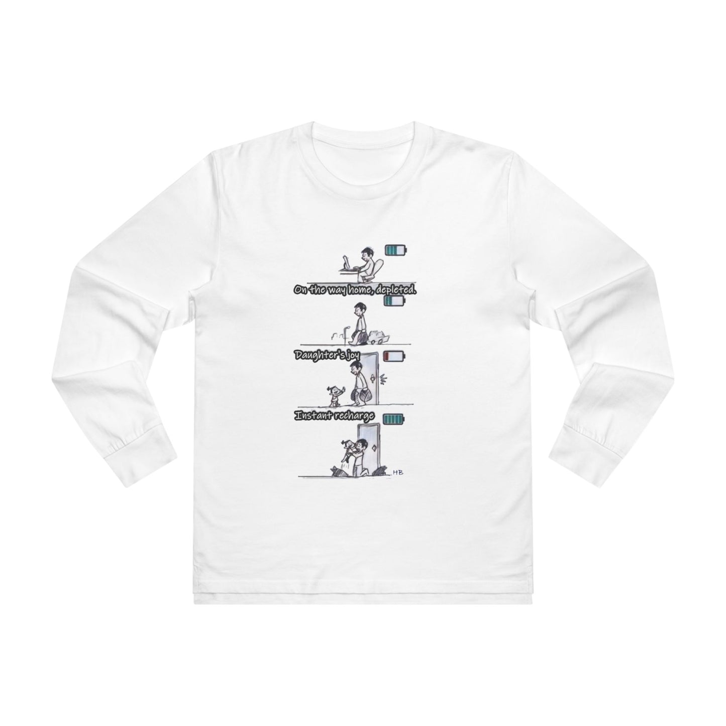 Get Yours Now -- Life's Canvas Daily Energies Unleashed; Day in, Day Out From Office to Home using Threads of Resilience  (Men's Base Longsleeve Tee - All-Season Wear)