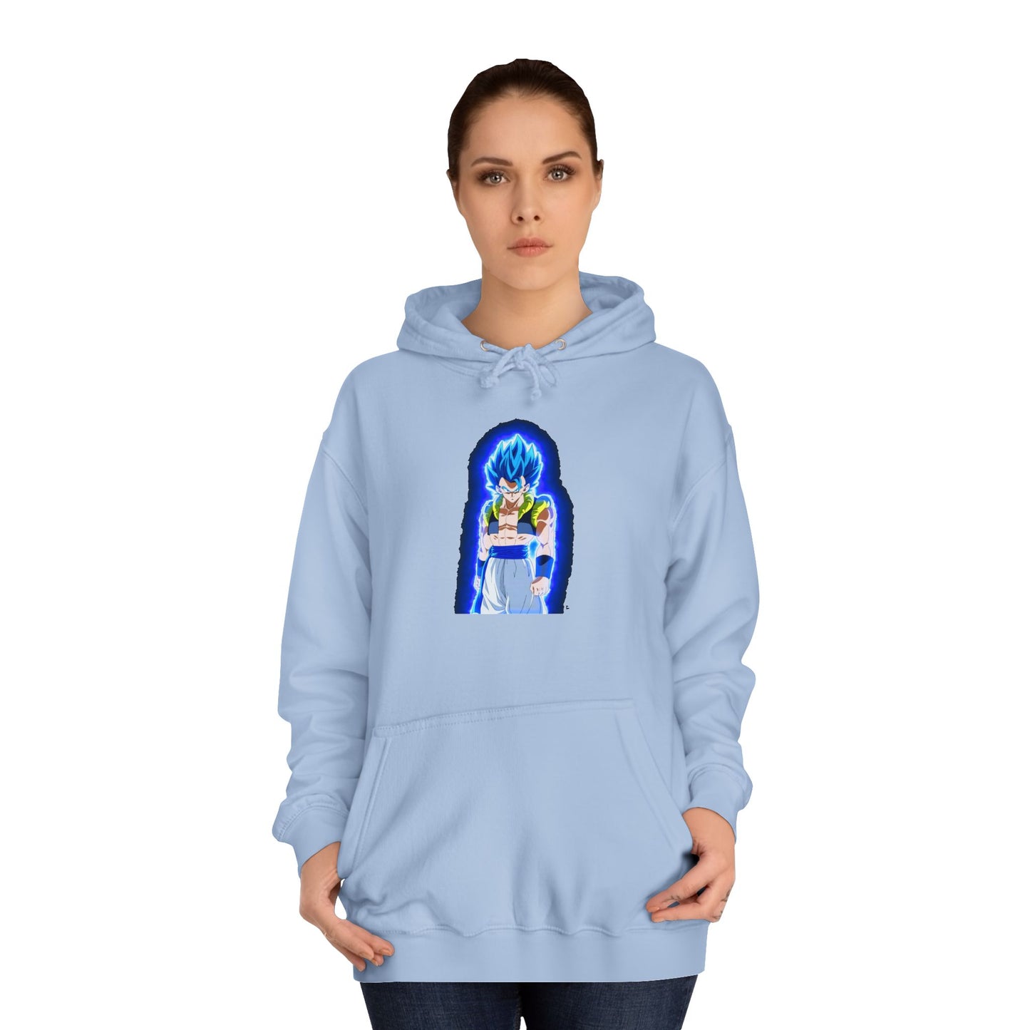 Superhero in Blue in max level (Hoodie - Cozy and Durable)