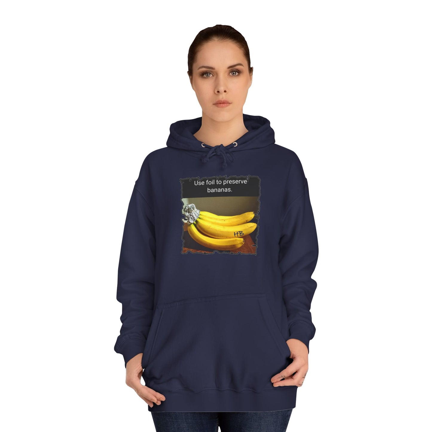 Use foil to preserve a banana (Hoodie - Cozy and Durable)