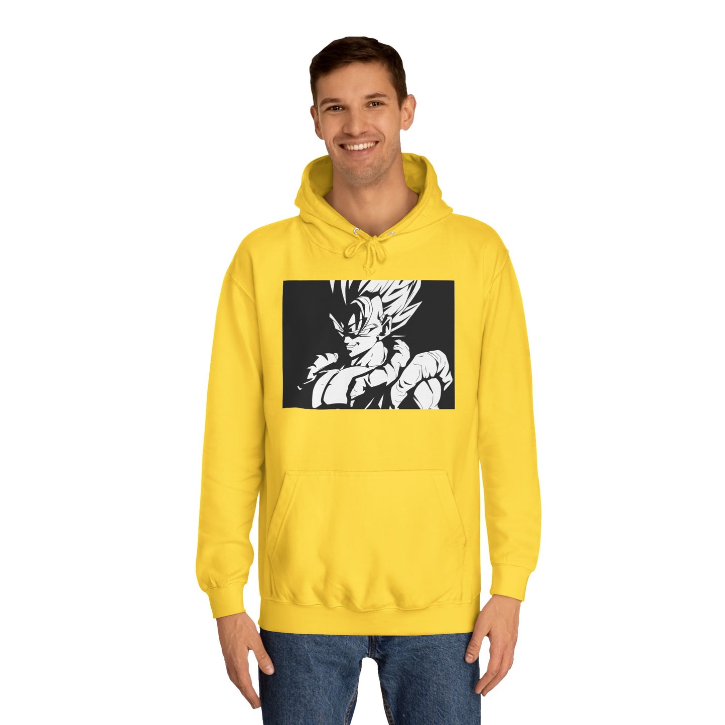 Get Yours Now -- Japanese Superhero anime in black and white (Hoodie - Cozy and Durable)