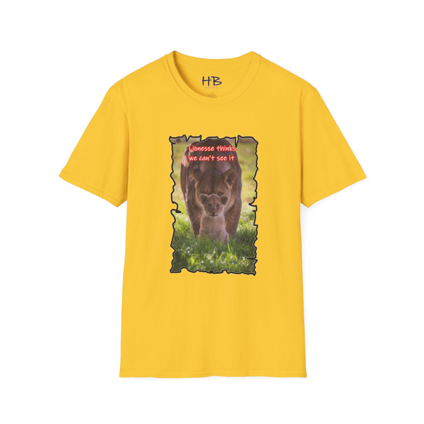 Stealthy Guardian: A Lioness's Hidden Presence Behind Baby Cub