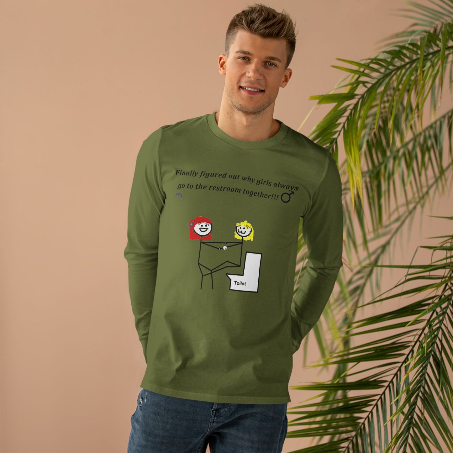 Get Yours Now -- Humorous Restroom Companions Revelations (Men's Base Longsleeve Tee - All-Season Wear)
